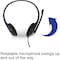 Verbatim Headset, w/Microphone, Stereo, Adj Headband, Black VER70721 - alternate 9